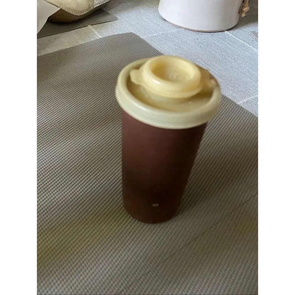 Vintage Tupperware Pepper Shaker Flip Top Brown